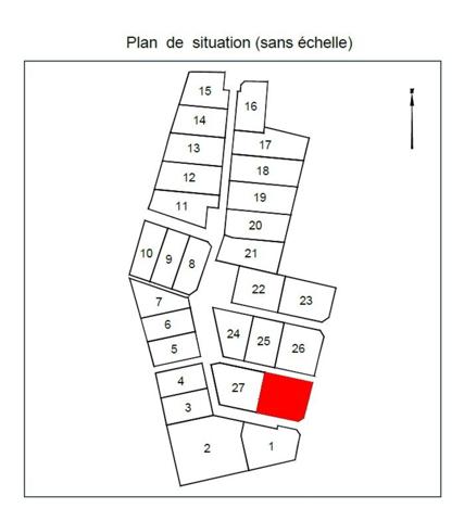 Terrain constructible et viabilisé de 671m² au calme