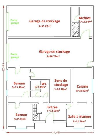 Local d’activité à vendre 735 m² Saint-Martin-sur-le-Pré