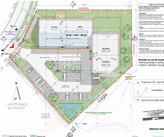 A LOUER : TRES BEAU LOCAl D'ACTIVITÉ NEUF 270 m2 - NORD de Nantes (Treillières)