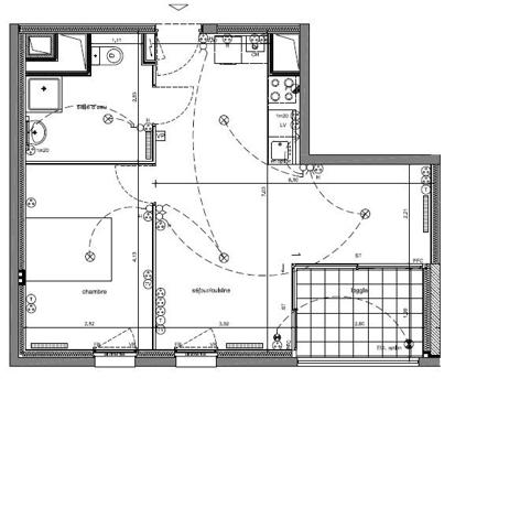 Appartement T2 NANTES Bottière - Chénaie - 48.73 m2  636 Euros