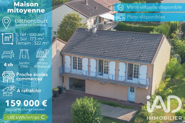 Maison à vendre 5 pièces 100 m² Bethoncourt