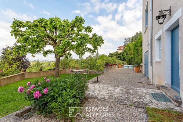 Maison ancienne avec piscine et vue imprenable