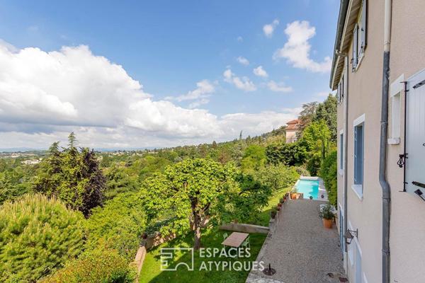 Maison ancienne avec piscine et vue imprenable