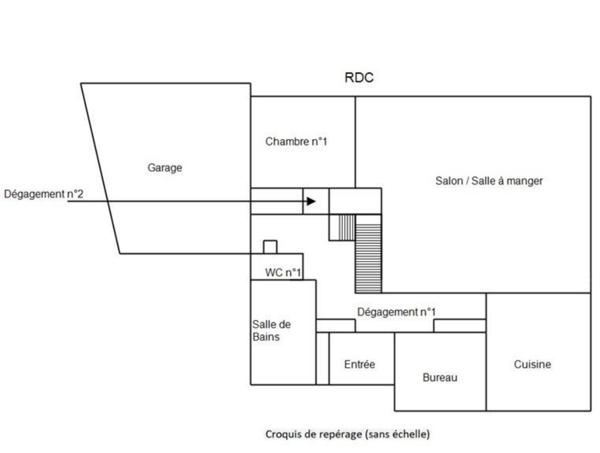 MAISON en impasse 3 CH + BUREAU + STUDIO INDEPENDANT + GARAGE