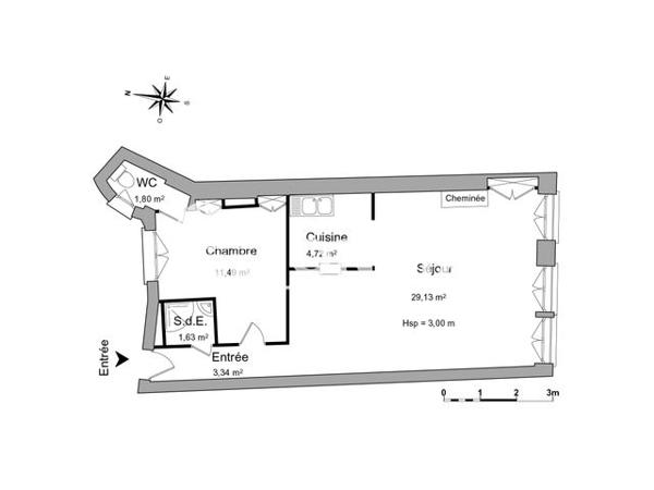Location Appartement 2 pièces 52.11 m² - 31 RUE MERCIERE Lyon 69002