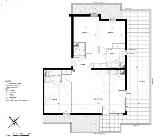Attique Thonon Les Bains 4 pièces 93 m2