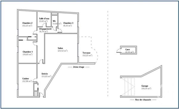 Appartement T4 à vendre  4 pièces - 93,41 m2 BOURG DE PEAGE - 26