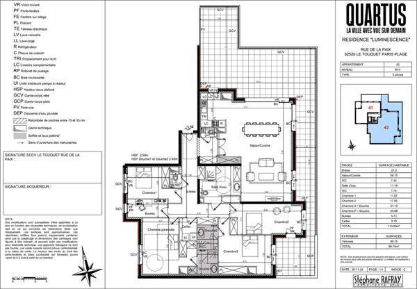 Appartement Le Touquet Paris Plage 5 pièces 173.99 m² + terrasse 86.75 m²