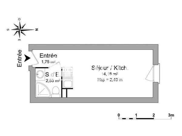 Location Studio 18.5 m² - 34 RUE MARCELLIN BERTHELOT La Roche Sur Yon 85000