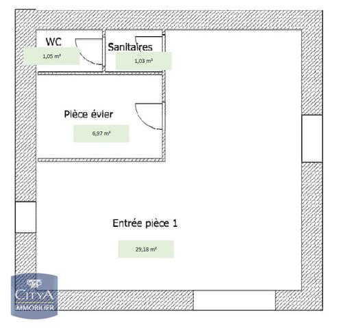 Location local commercial 38.23m²