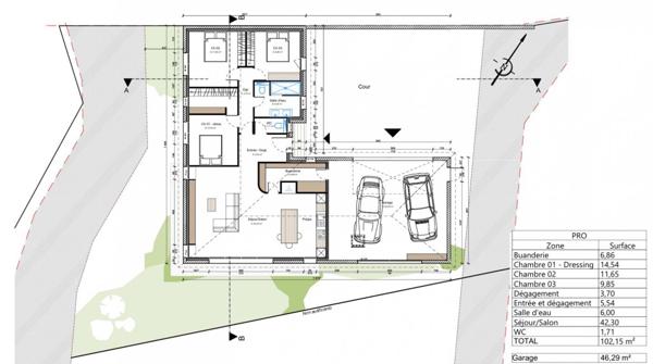 Terrain viabilisé de 855 m2 à voir rapidement