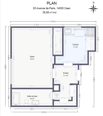 F1 35m² AVENUE DE PARIS 
