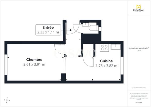 Vente Appartement 1 pièce de 23m² - 75018 Paris