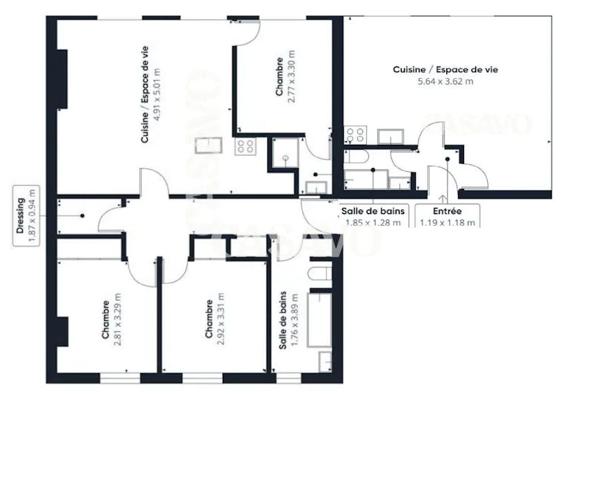 Vente Appartement 5 pièces de 103m² - 75011 Paris