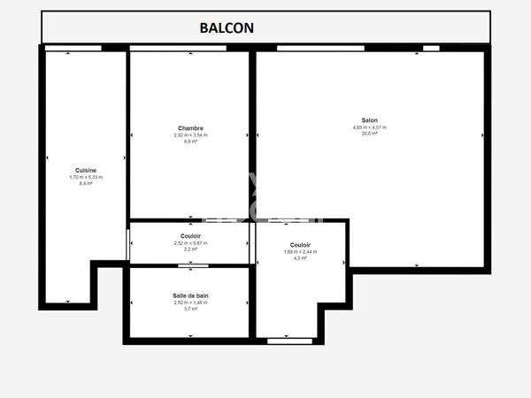 Appartement 2 pièces à louer à Villeneuve-la-Garenne