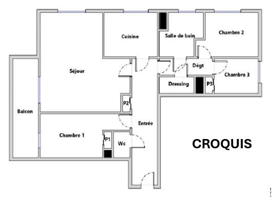 Appartement à vendre 4 pièces 80 m² Bois-d'Arcy