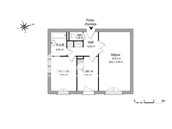 Location Appartement 2 pièces 49.19 m² - 66 RUE DES JARDINIERS Nancy 54000