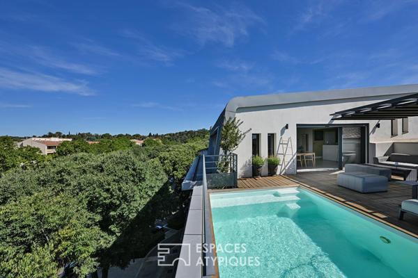 Penthouse d’exception avec vue et piscine suspendue