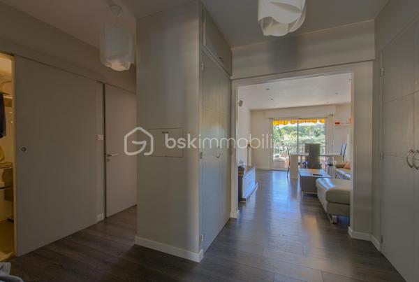 ***SOUS OFFRE**** Découvrez ce LUMINEUX 3 pièces TRAVERSANT en étage élevé, bénéficiant d’une vue dégagée et d’un environnement agréable au sein d’une copropriété parfaitement entretenue avec gardien.

L’appartement se compose d’une entrée avec placards, d’un séjour lumineux ouvrant sur une terrasse exposée plein Sud, d’une cuisine indépendante prolongée par une loggia/balcon, de deux chambres avec rangements bénéficiant chacune d'un accès extérieur, d’une salle de bain ainsi que d’un WC indépendant.

Côté confort, vous apprécierez les prestations déjà présentes : climatisation dans les chambres, double vitrage aluminium, fibre optique, parquet flottant, volet roulant électrique dans une chambre ainsi qu’un store banne sur la terrasse SUD-EST.

Une cave ainsi qu’une place de stationnement privative complètent ce bien. Possibilité de louer une seconde place de parking.

À proximité immédiate des écoles, commerces, transports et accès autoroute, cet appartement réunit tous les critères d’un CADRE DE VIE PRATIQUE et CONFORTABLE au quotidien.

VISITE VIRTUELLE POSSIBLE sur demande.