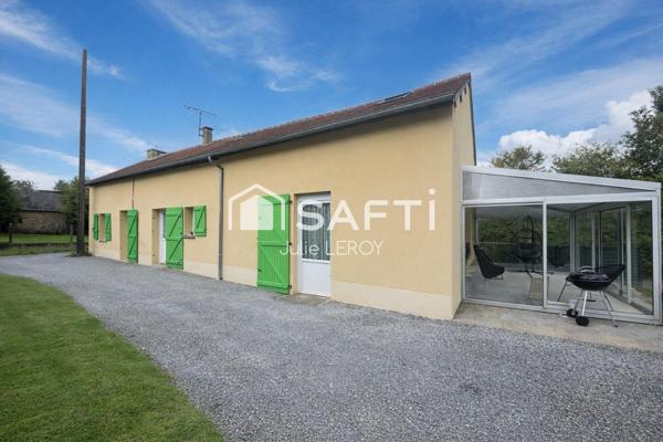Maison de campagne de 111m², située à Blandouet-Saint-Jean (53270)