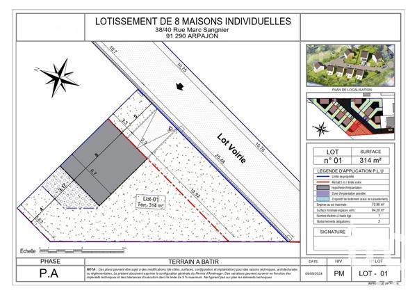 Terrain à vendre 314 m² Arpajon