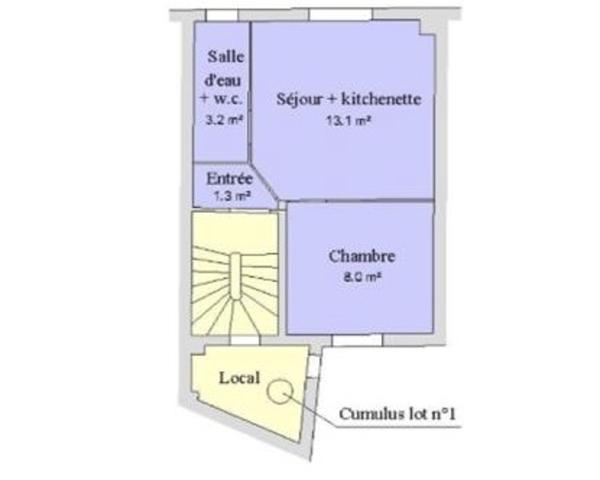 Appartement 135 000 € Bordeaux 1 pièce 25,6 m² DPE E