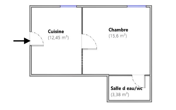 Appartement La Gaude 2 pièce(s) 31.28 m2