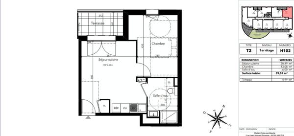 Appartement NEUF T2 destiné aux séniors à Avrillé