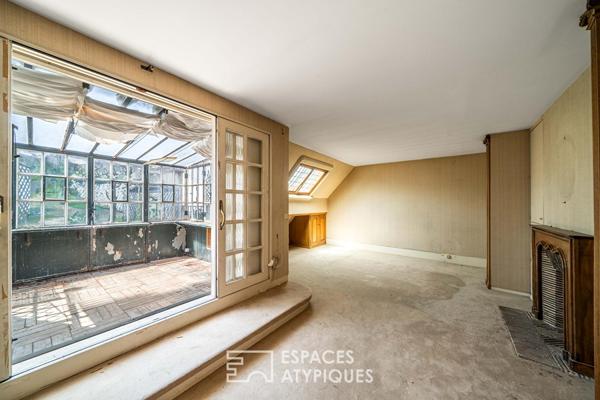 Duplex en dernier étage à réinterpréter avec terrasses et vues Sacré-Coeur – Quartier Jules Joffin