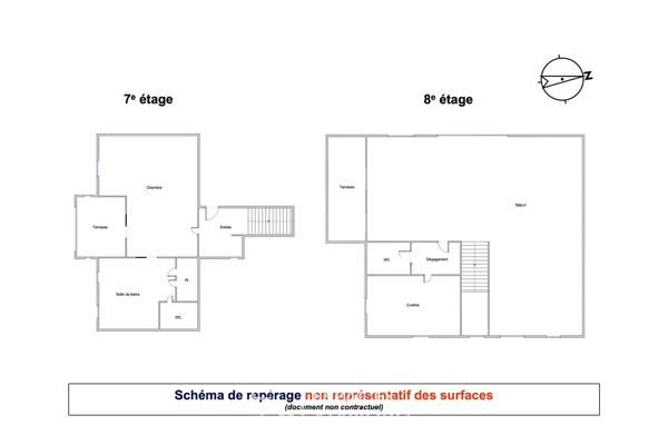 Duplex en dernier étage à réinterpréter avec terrasses et vues Sacré-Coeur – Quartier Jules Joffin