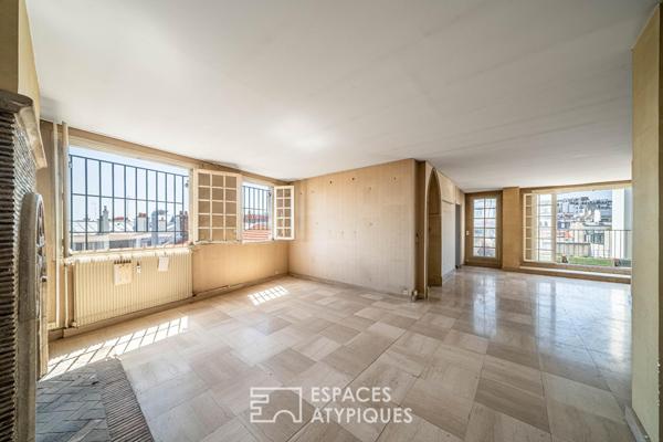 Duplex en dernier étage à réinterpréter avec terrasses et vues Sacré-Coeur – Quartier Jules Joffin