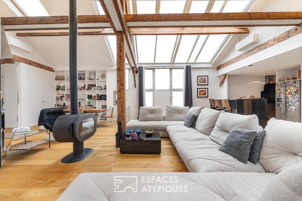 Maison esprit loft avec terrasse