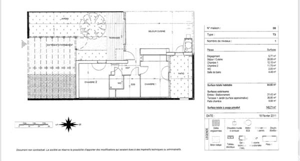 Maison à vendre 3 pièces 64,65 m² Cornebarrieu
