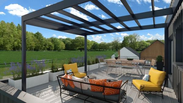 Duplex avec toit terrasse dans un écrin de verdure