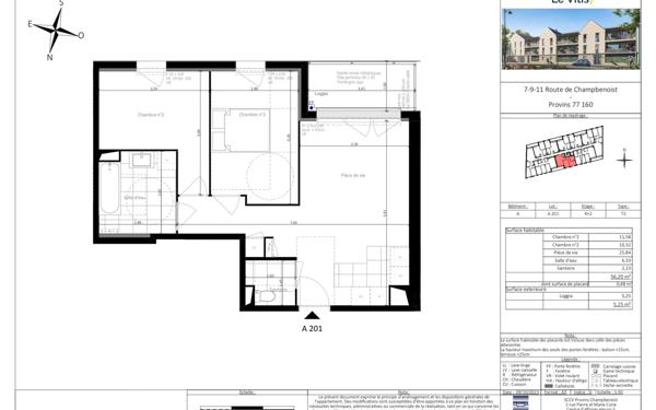 Appartement à vendre    3 pièces • 56,20 m2 Provins