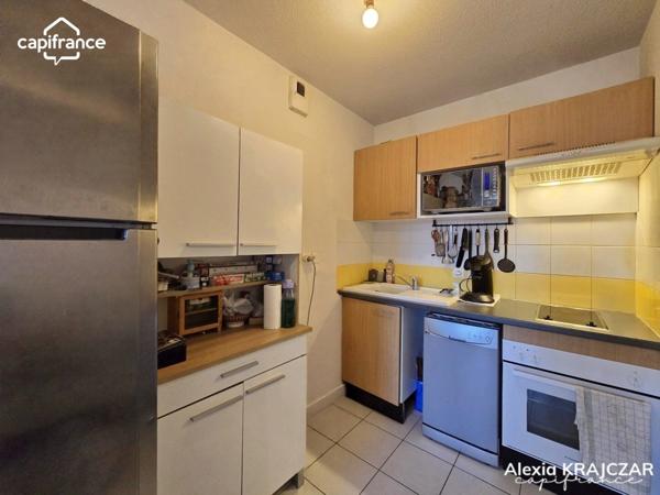 A VENDRE - Appartement T2, 38,56m² Carrez - 1 chambre - Jardin de 42m² - Place de parking privative - Résidence sécurisée - Vendu loué - BÉZIERS, quartier Pech de la Galinière (34)