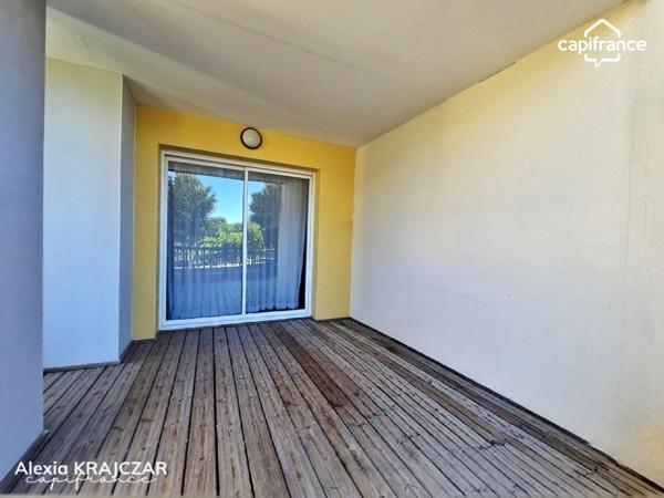 A VENDRE - Appartement T2, 38,56m² Carrez - 1 chambre - Jardin de 42m² - Place de parking privative - Résidence sécurisée - Vendu loué - BÉZIERS, quartier Pech de la Galinière (34)