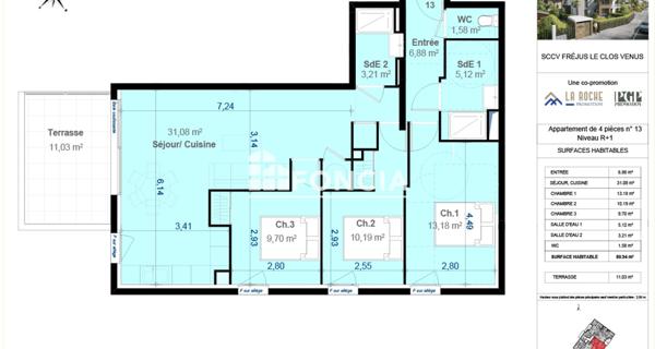 À vendre Appartement 4 pièces 81 m² - Fréjus 83600