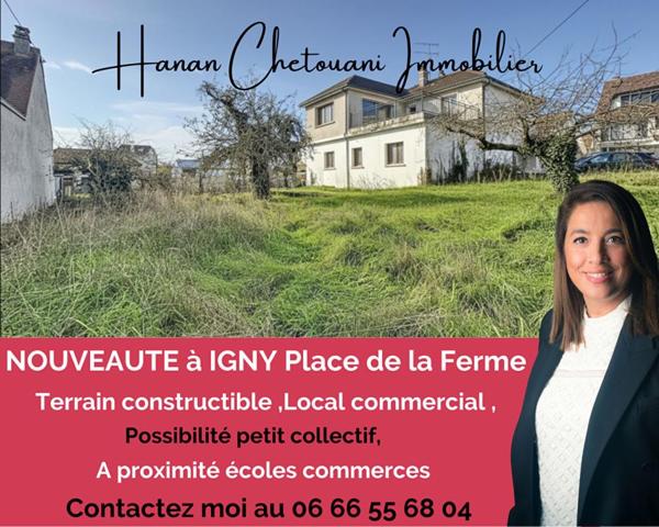 Terrain constructible , Local commercial , Appartement F4 , Ensemble immobilier polyvalent