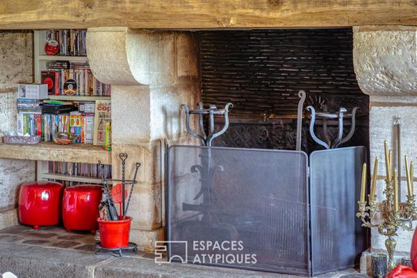 Maison de maître en pierre avec piscine