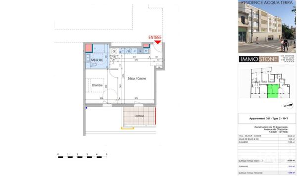 Appartement à vendre 2 pièces 42 m² Istres