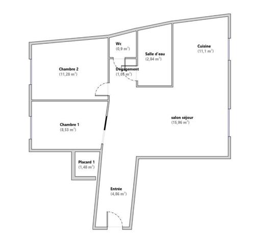 Appartement à vendre 3 pièces 58 m² Saint-Maur-des-Fossés
