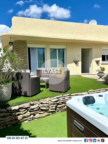 Chalon-sur-Saône (71100) Maison 80 m² | 2 ch | 454 m² | Spa extérieur, Garage