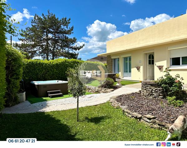 Chalon-sur-Saône (71100) Maison 80 m² | 2 ch | 454 m² | Spa extérieur, Garage