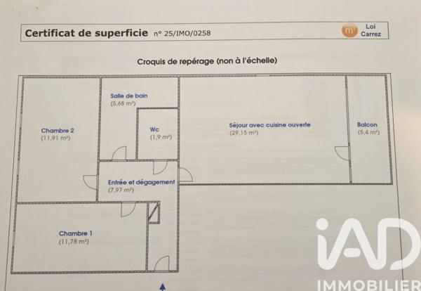 Appartement à vendre 3 pièces 68 m² Vauréal