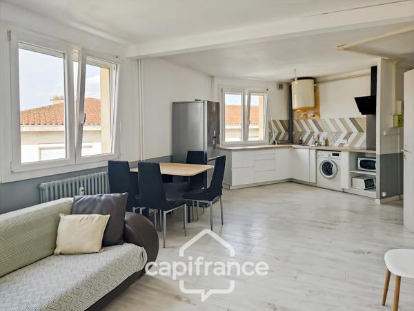 Beau T2 meublé lumineux 42 m², Résidence sécurisée avec parking  Agen centre