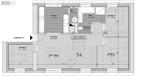 Appartement à vendre à Pont-Aven dans le Finistère (29930), ref : MA 1346-13