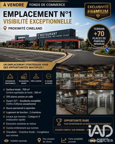 Restaurant à vendre 720 m² Trégueux