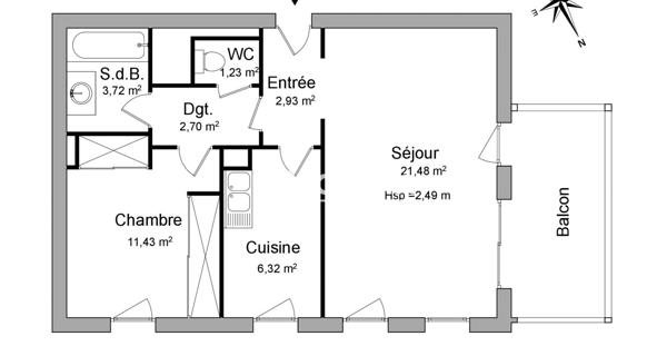 Location Appartement 2 pièces 49.81 m² - Suresnes 92150