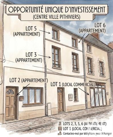 Immeuble à vendre 200 m² Pithiviers